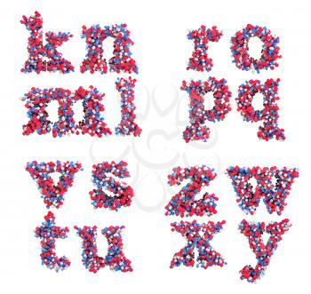 Royalty Free Clipart Image of Abstract Letters