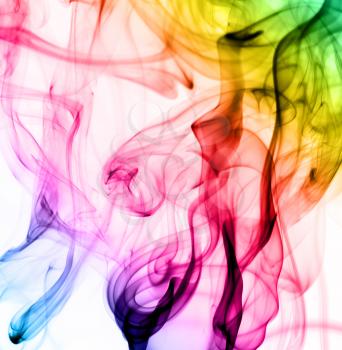 Royalty Free Clipart Image of Abstract Colorful Fumes