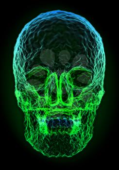 Royalty Free Clipart Image of an Abstract Skull