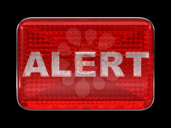 Royalty Free Clipart Image of an Alert Button