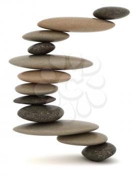 Royalty Free Clipart Image of Stones Balancing