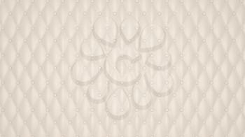Royalty Free Clipart Image of a Beige Luxury Buttoned Leather Pattern Background 