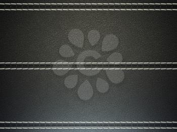 Royalty Free Clipart Image of a Stitched Leather Background