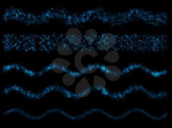 Royalty Free Clipart Image of Abstract Blue Swirls