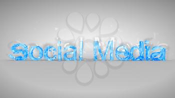 Royalty Free Clipart Image of the Words Social Media