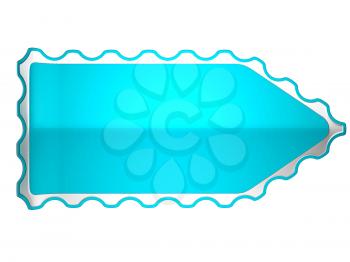 Royalty Free Clipart Image of a Blue Sticker