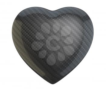 Royalty Free Clipart Image of a Carbon Fiber Heart