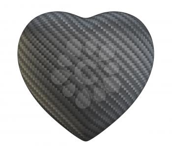 Royalty Free Clipart Image of a Carbon Fiber Heart