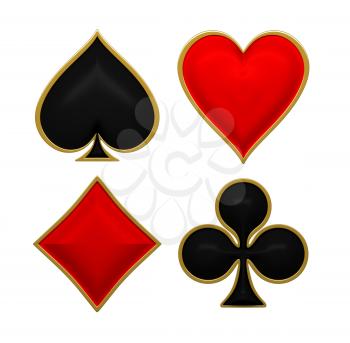 Royalty Free Clipart Image of Card Suits