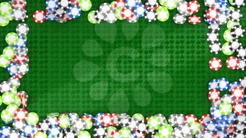 Royalty Free Clipart Image of a Background of Casino Chips