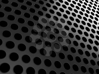 Royalty Free Clipart Image of a Close-up of a Black Grill
