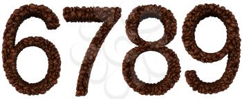 Royalty Free Clipart Image of Roasted Coffee Numbers 