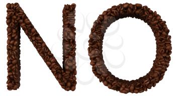 Royalty Free Clipart Image of Roasted Coffee Font N and O