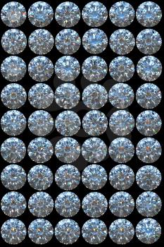 Royalty Free Clipart Image of Top Views of Diamonds