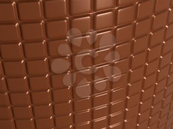 Royalty Free Clipart Image of a Bent Chocolate Bar