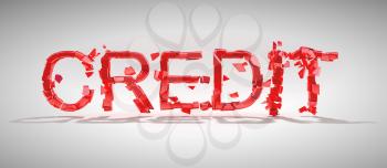 Royalty Free Clipart Image of the Word Credit