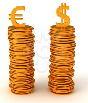 Royalty Free Clipart Image of Currency Equality