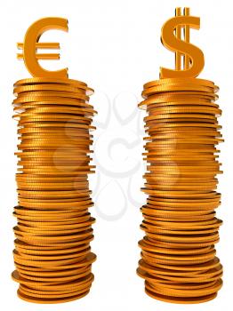 Royalty Free Clipart Image of Currency Equality