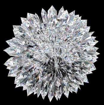Royalty Free Clipart Image of a Diamond Ball 