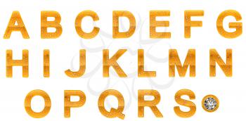 Royalty Free Clipart Image of Golden Diamond Letters