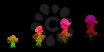 Royalty Free Clipart Image of Abstract Colorful Fumes