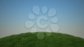 Royalty Free Clipart Image of a Grassy Hillside
