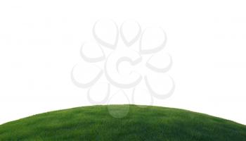 Royalty Free Clipart Image of a Grassy Hill