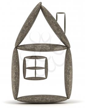 Royalty Free Clipart Image of a Home and Habitation Symbol