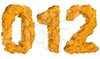 Royalty Free Clipart Image of Honey Numeral Fonts