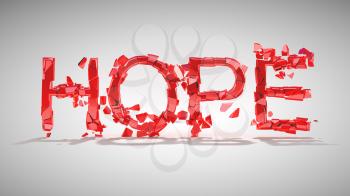 Royalty Free Clipart Image of the Word Hope