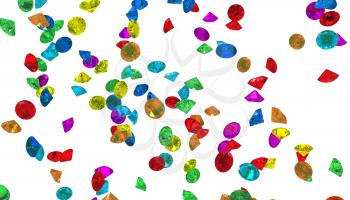 Royalty Free Clipart Image of Colorful Diamonds