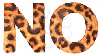 Royalty Free Clipart Image of Leopard Print N and O