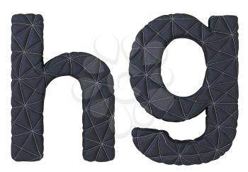 Royalty Free Clipart Image of Stitched Leather Font G and H