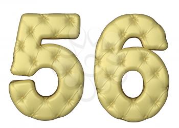 Royalty Free Clipart Image of Beige Numerals