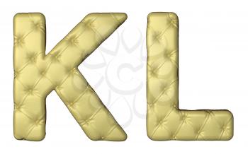 Royalty Free Clipart Image of Beige Leather Font