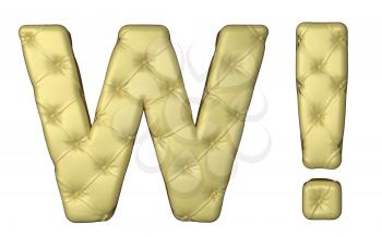 Royalty Free Clipart Image of Beige Leather Font