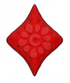 Royalty Free Clipart Image of a Leather Diamond 
