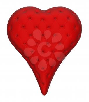 Royalty Free Clipart Image of a Leather Heart