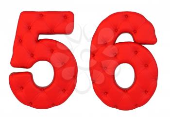 Royalty Free Clipart Image of Leather Numbers