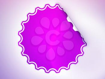 Royalty Free Clipart Image of a Magenta Sticker