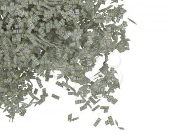 Royalty Free Clipart Image of American Money Falling