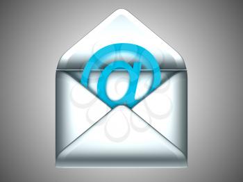 Royalty Free Clipart Image of an Email Symbol in an Envelope 