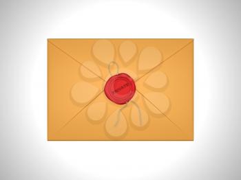 Royalty Free Clipart Image of a Sealed Letter