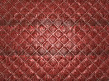Royalty Free Clipart Image of Red Alligator Stitched Skin