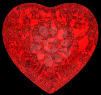 Royalty Free Clipart Image of a Crystal Heart