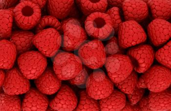 Royalty Free Clipart Image of a Raspberry Background
