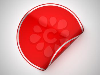Royalty Free Clipart Image of a Red Sticker