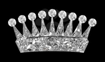 Royalty Free Clipart Image of a Diamond Crown