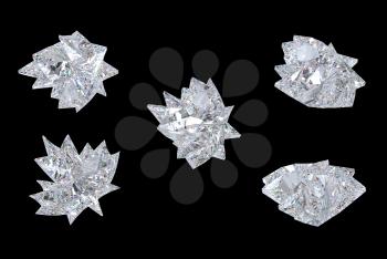 Royalty Free Clipart Image of Maple Leaf Diamonds