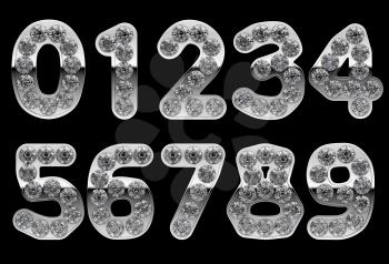 Royalty Free Clipart Image of Diamond Numerals